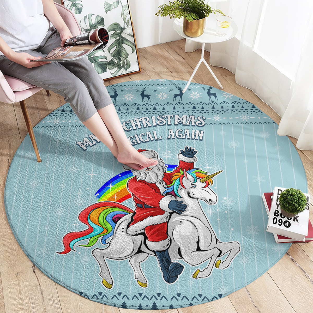 unicorn-make-christmas-magical-again-round-carpet