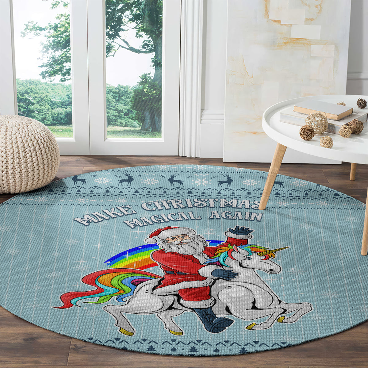 unicorn-make-christmas-magical-again-round-carpet