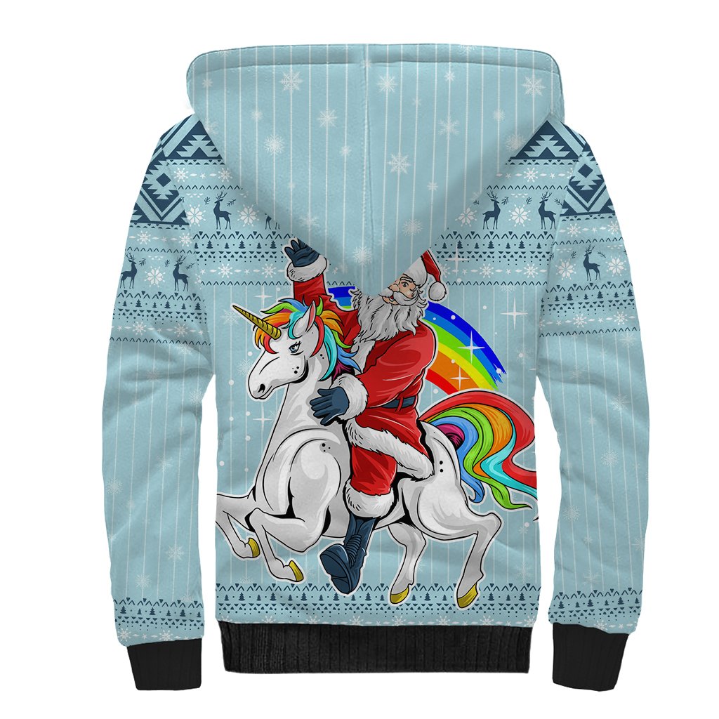 Unicorn - Make Christmas Magical Again Sherpa Hoodie - Wonder Print Shop