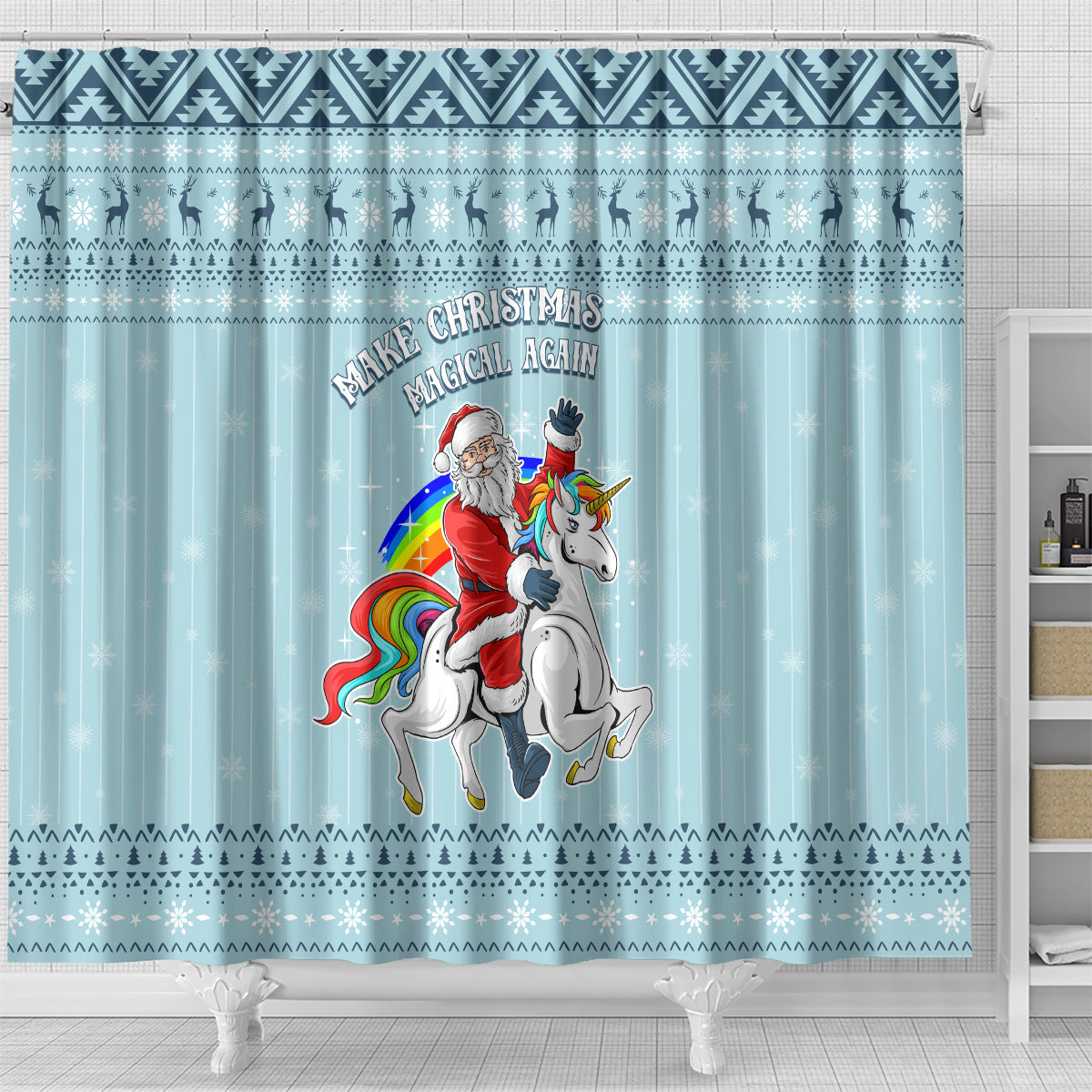 unicorn-make-christmas-magical-again-shower-curtain
