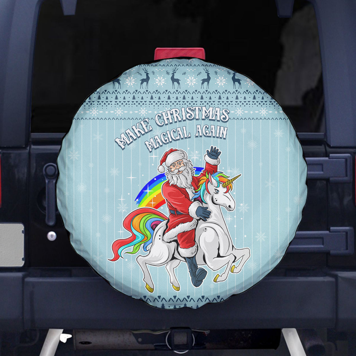 Unicorn - Make Christmas Magical Again Spare Tire Cover - Wonder Print Shop