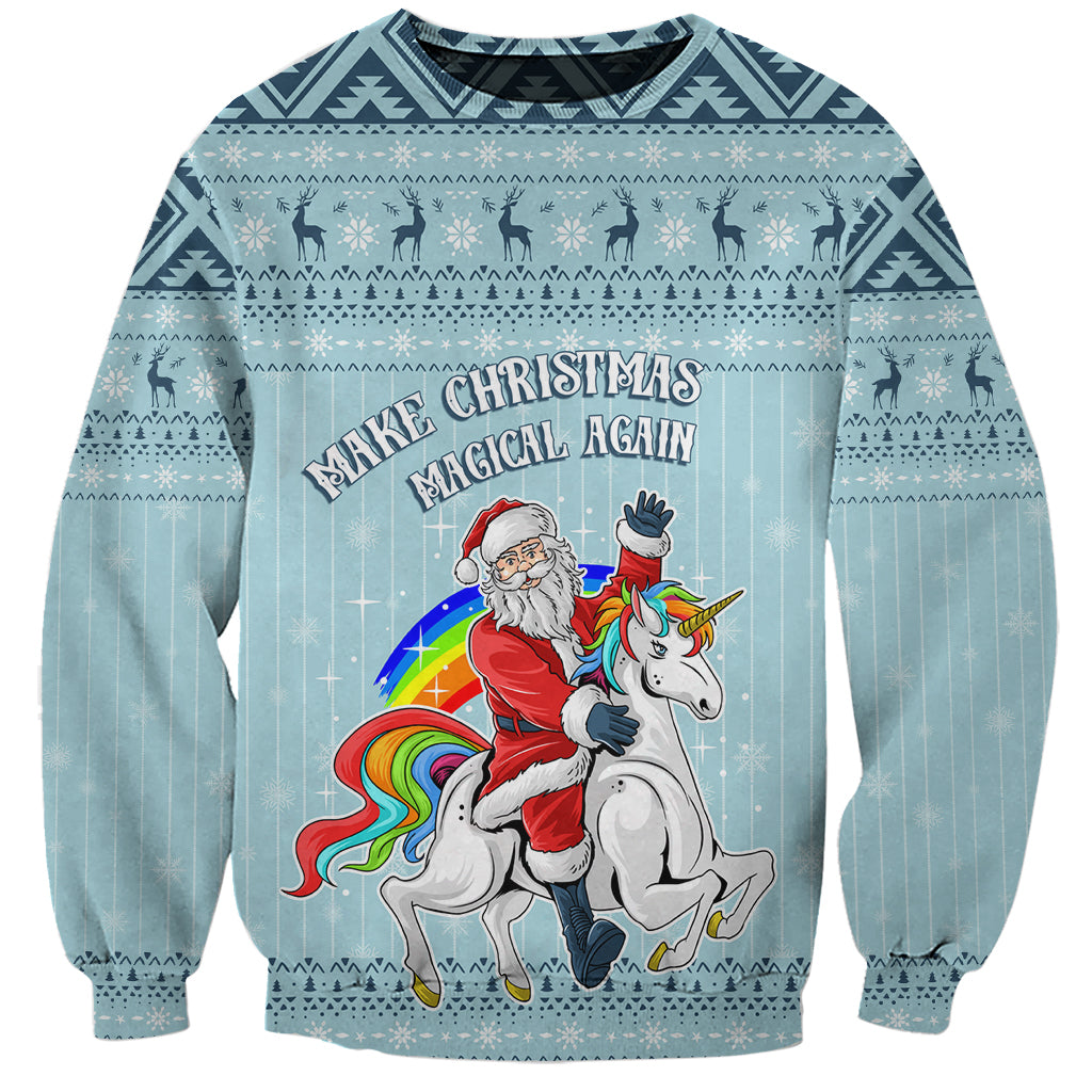 Unicorn - Make Christmas Magical Again Sweatshirt - Wonder Print Shop