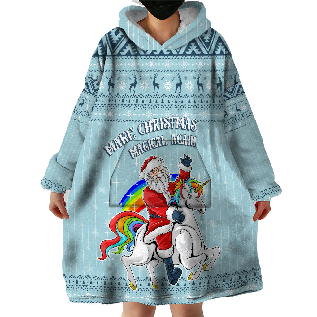 Unicorn - Make Christmas Magical Again Wearable Blanket Hoodie - Wonder Print Shop
