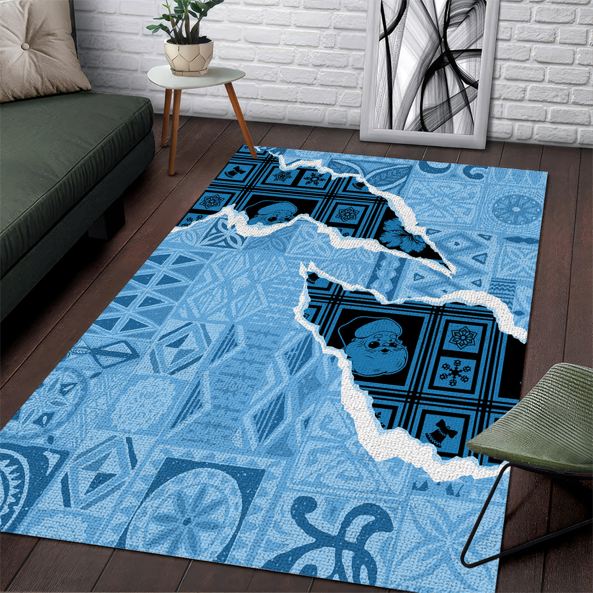 Bula Fiji Tapa Mix Christmas Area Rug Vintage Style LT7 - Wonder Print Shop