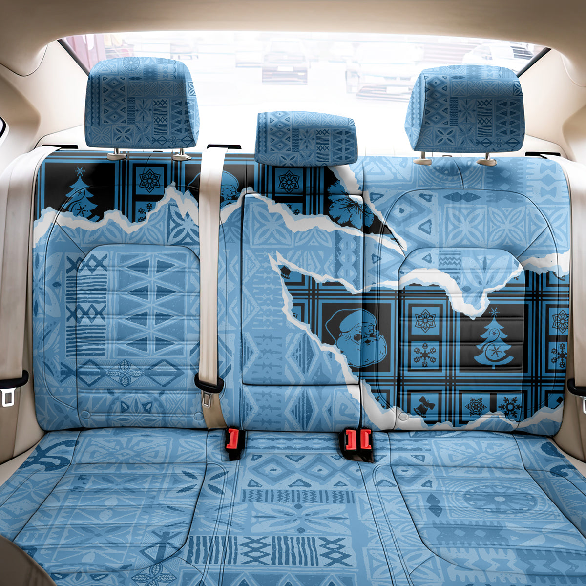 Bula Fiji Tapa Mix Christmas Back Car Seat Cover Vintage Style LT7 - Wonder Print Shop