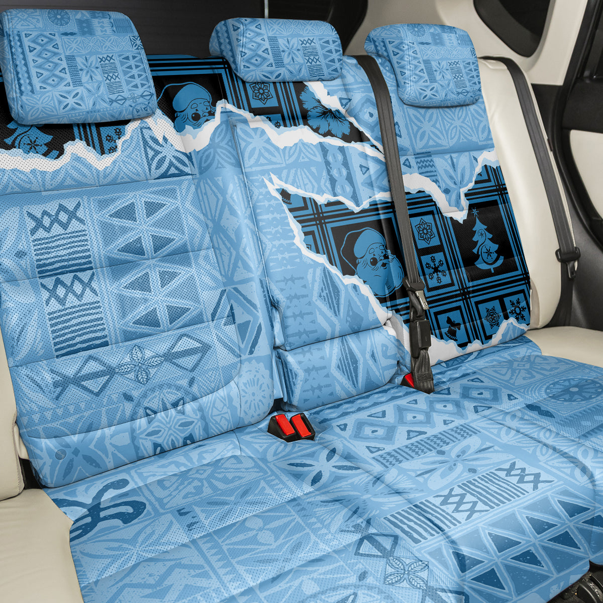Bula Fiji Tapa Mix Christmas Back Car Seat Cover Vintage Style LT7 - Wonder Print Shop