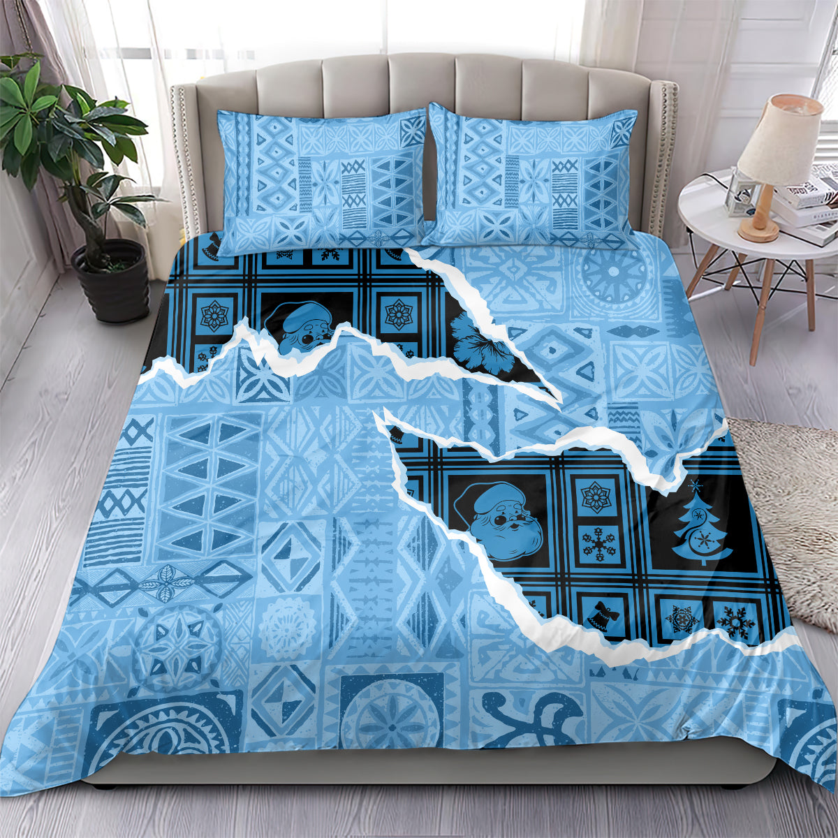 Bula Fiji Tapa Mix Christmas Bedding Set Vintage Style LT7 - Wonder Print Shop