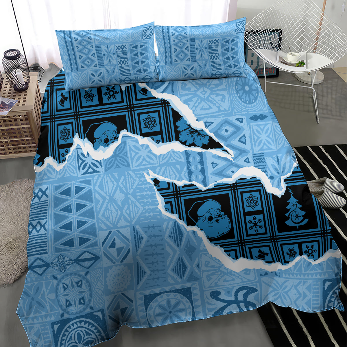 Bula Fiji Tapa Mix Christmas Bedding Set Vintage Style LT7 - Wonder Print Shop