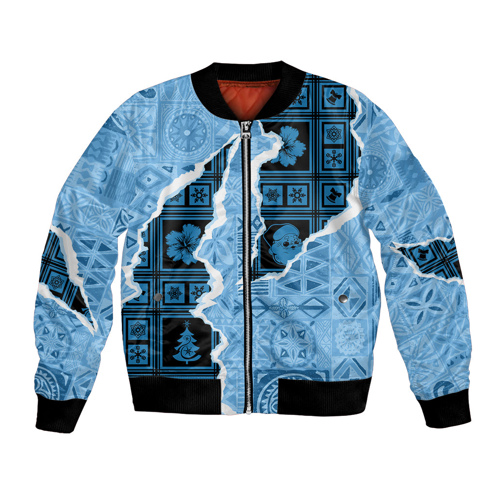 Bula Fiji Tapa Mix Christmas Bomber Jacket Vintage Style LT7 - Wonder Print Shop