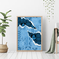 Bula Fiji Tapa Mix Christmas Canvas Wall Art Vintage Style LT7 - Wonder Print Shop