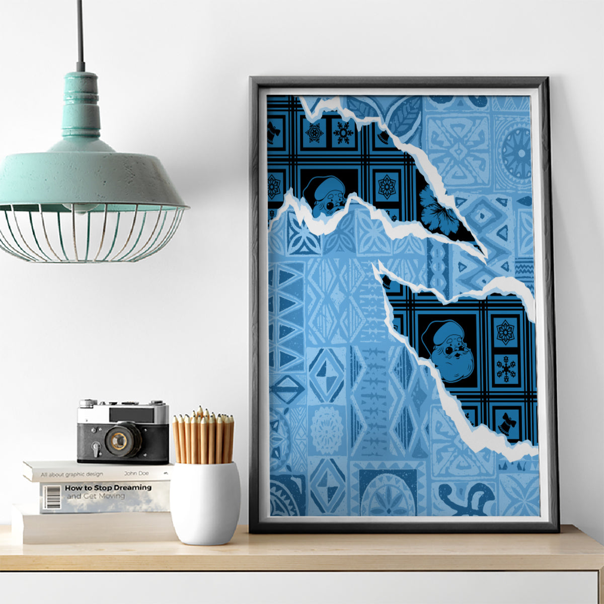 Bula Fiji Tapa Mix Christmas Canvas Wall Art Vintage Style LT7 - Wonder Print Shop