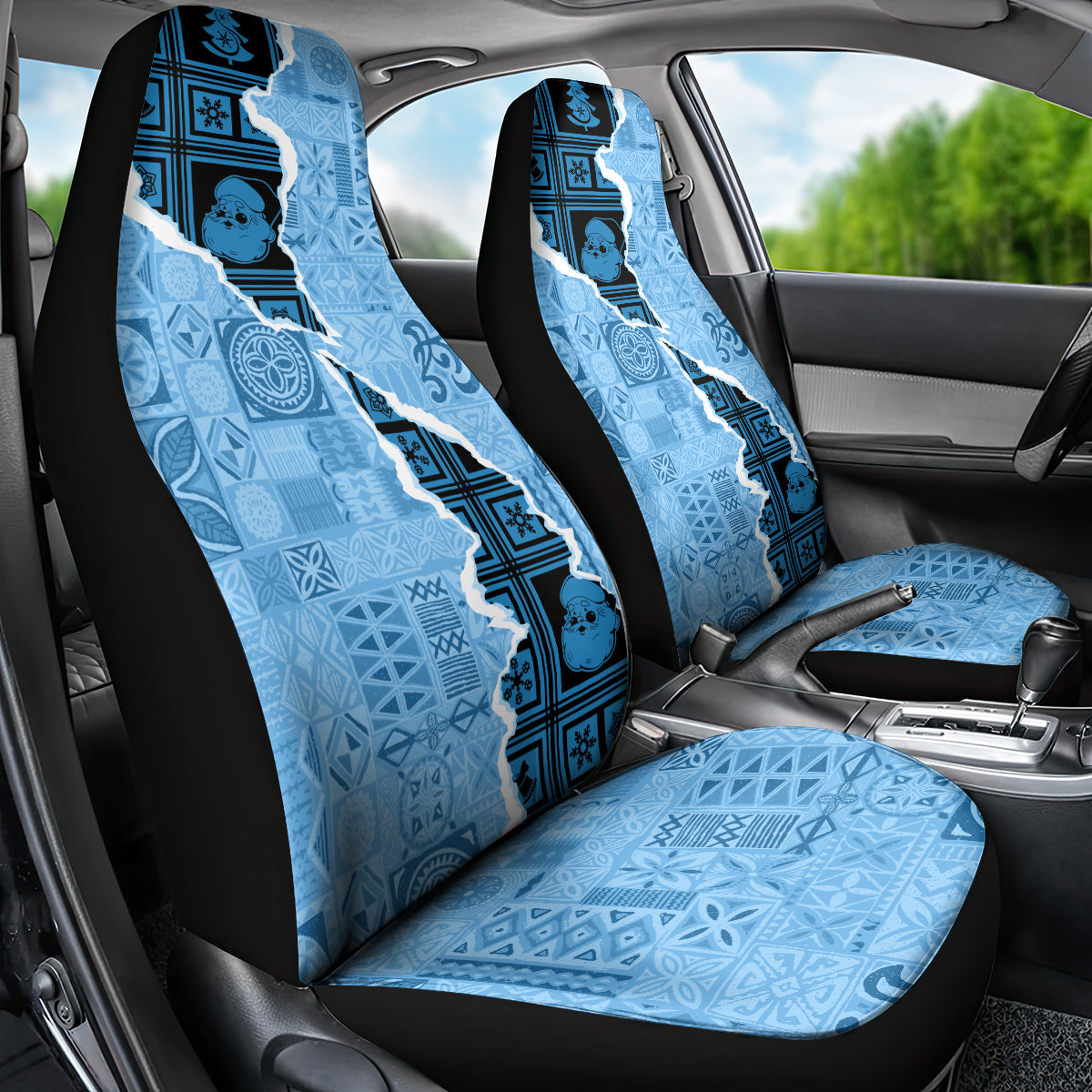 Bula Fiji Tapa Mix Christmas Car Seat Cover Vintage Style LT7 - Wonder Print Shop