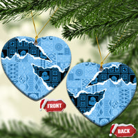 Bula Fiji Tapa Mix Christmas Ceramic Ornament Vintage Style LT7 - Wonder Print Shop