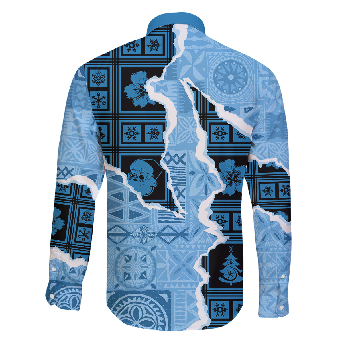 Bula Fiji Tapa Mix Christmas Family Matching Mermaid Dress and Hawaiian Shirt Vintage Style LT7 - Wonder Print Shop