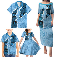 Bula Fiji Tapa Mix Christmas Family Matching Puletasi Dress and Hawaiian Shirt Vintage Style - Wonder Print Shop