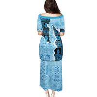 Bula Fiji Tapa Mix Christmas Family Matching Puletasi Dress and Hawaiian Shirt Vintage Style - Wonder Print Shop