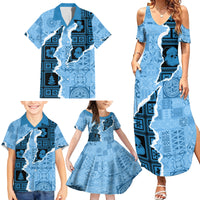 Bula Fiji Tapa Mix Christmas Family Matching Summer Maxi Dress and Hawaiian Shirt Vintage Style - Wonder Print Shop