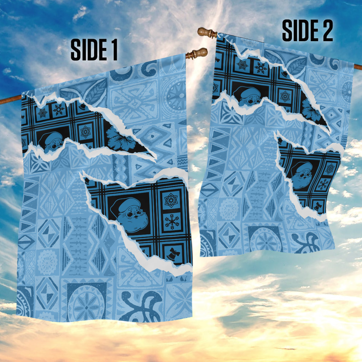 Bula Fiji Tapa Mix Christmas Garden Flag Vintage Style - Wonder Print Shop