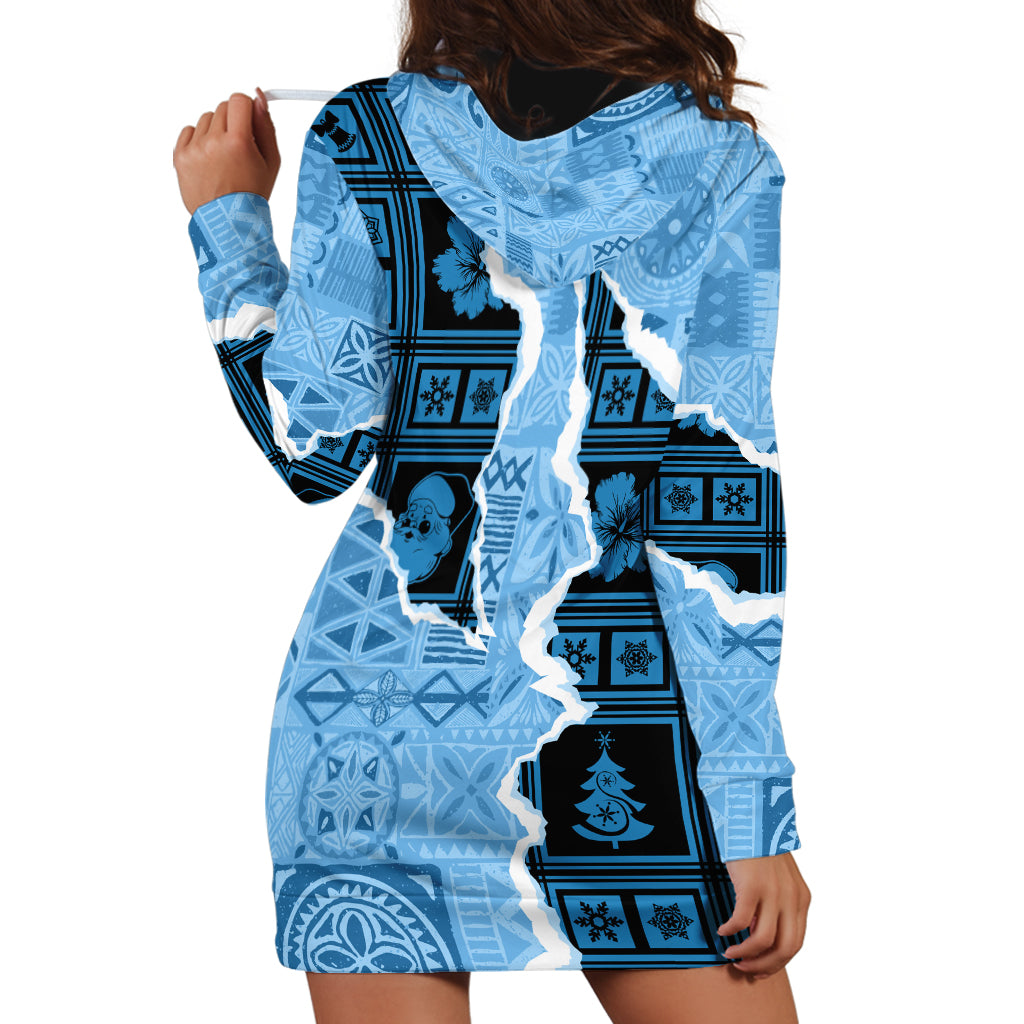 Bula Fiji Tapa Mix Christmas Hoodie Dress Vintage Style - Wonder Print Shop