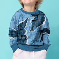 Bula Fiji Tapa Mix Christmas Kid Ugly Christmas Sweater Vintage Style - Wonder Print Shop