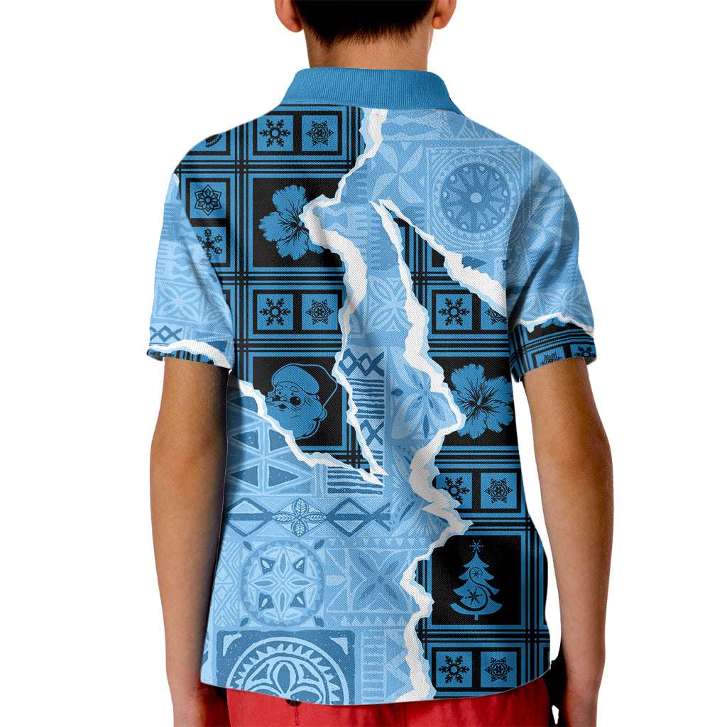 Bula Fiji Tapa Mix Christmas Kid Polo Shirt Vintage Style - Wonder Print Shop