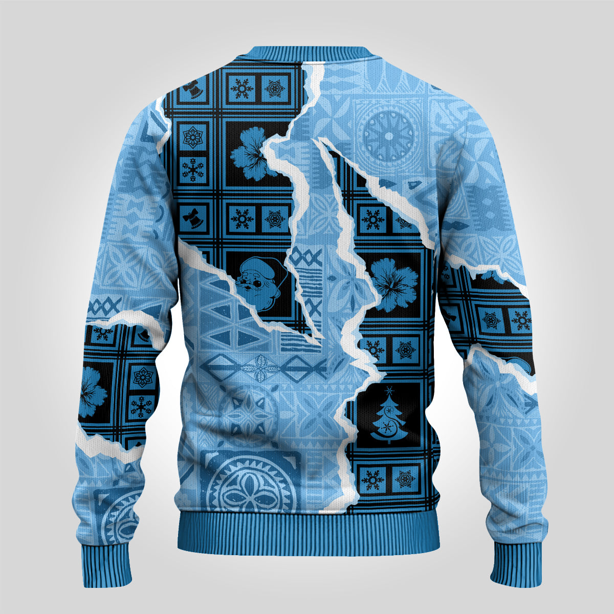 Bula Fiji Tapa Mix Christmas Ugly Christmas Sweater Vintage Style - Wonder Print Shop