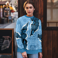 Bula Fiji Tapa Mix Christmas Ugly Christmas Sweater Vintage Style - Wonder Print Shop