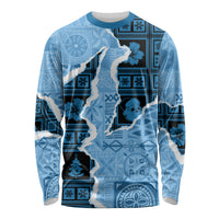 Bula Fiji Tapa Mix Christmas Long Sleeve Shirt Vintage Style - Wonder Print Shop