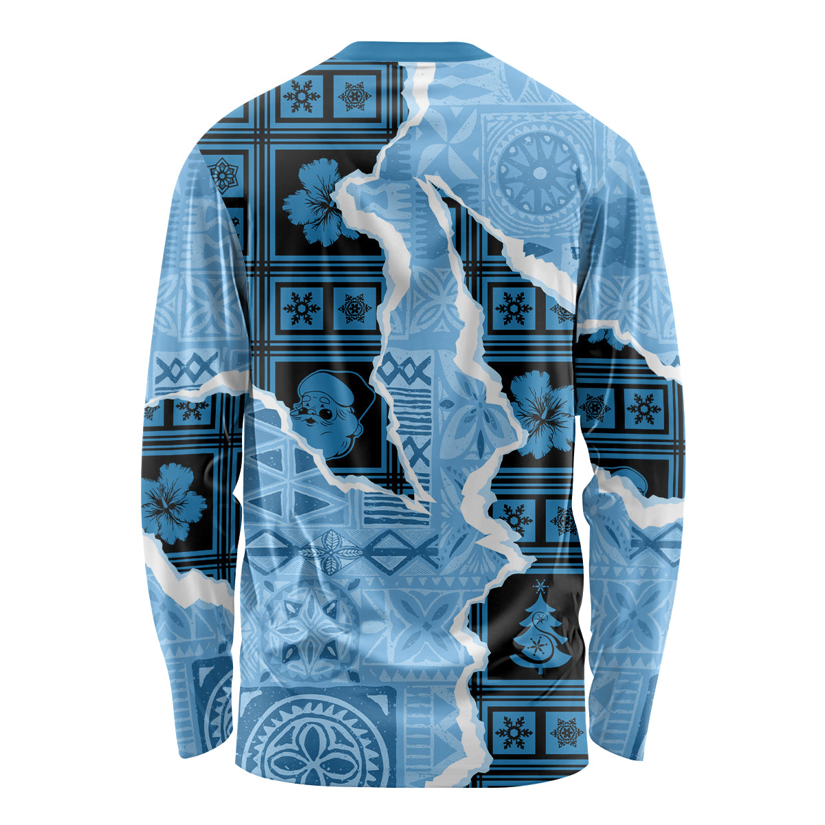 Bula Fiji Tapa Mix Christmas Long Sleeve Shirt Vintage Style - Wonder Print Shop