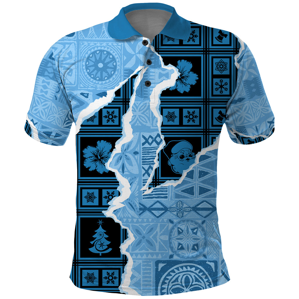 Bula Fiji Tapa Mix Christmas Polo Shirt Vintage Style - Wonder Print Shop