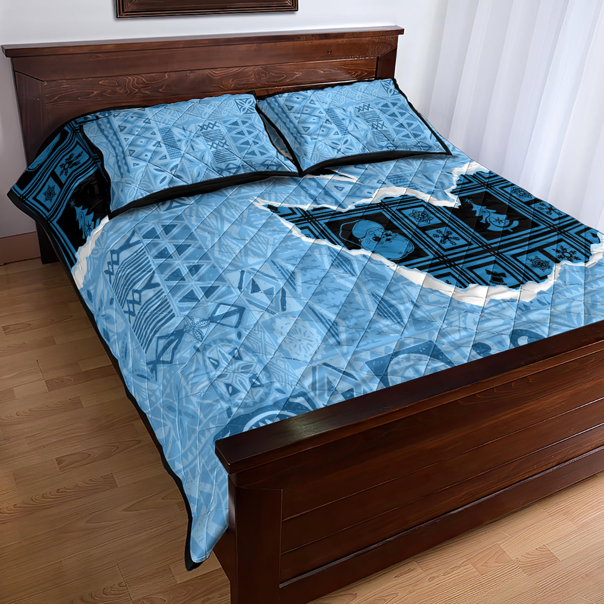 Bula Fiji Tapa Mix Christmas Quilt Bed Set Vintage Style - Wonder Print Shop