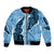 Bula Fiji Tapa Mix Christmas Sleeve Zip Bomber Jacket Vintage Style - Wonder Print Shop