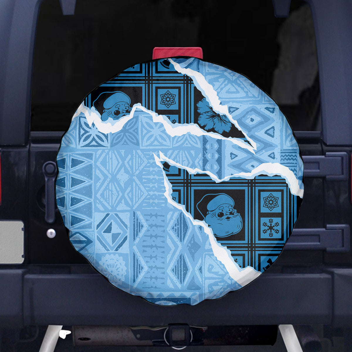 Bula Fiji Tapa Mix Christmas Spare Tire Cover Vintage Style - Wonder Print Shop