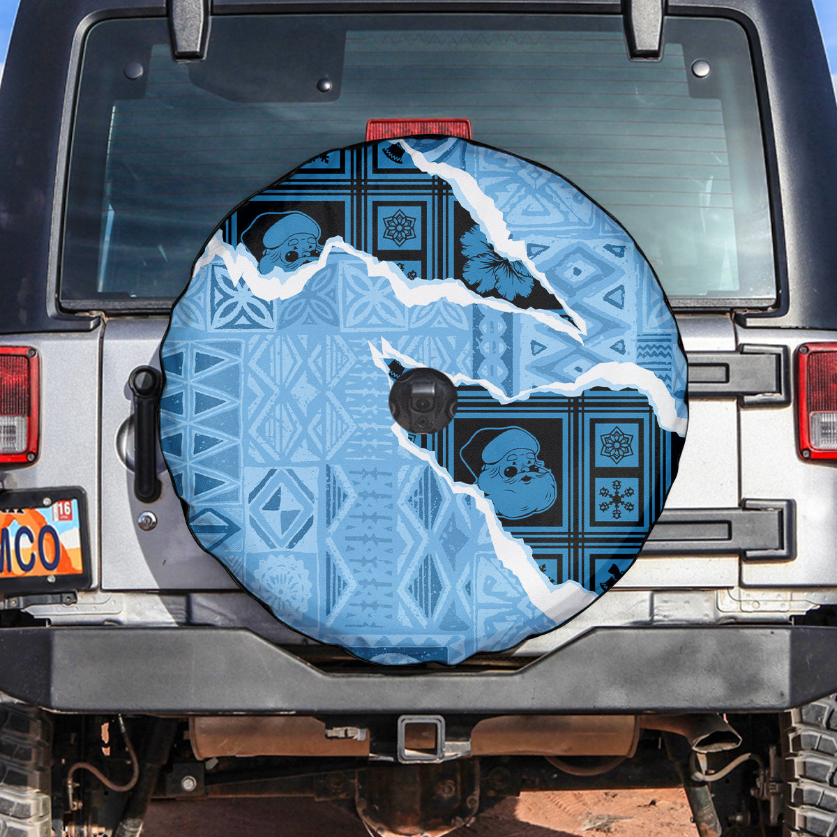Bula Fiji Tapa Mix Christmas Spare Tire Cover Vintage Style - Wonder Print Shop