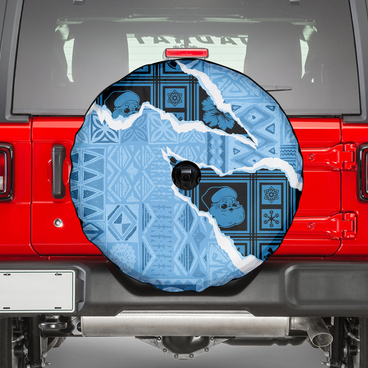 Bula Fiji Tapa Mix Christmas Spare Tire Cover Vintage Style - Wonder Print Shop