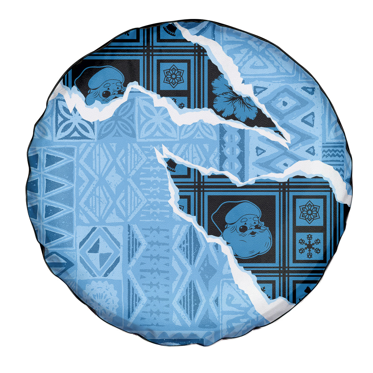 Bula Fiji Tapa Mix Christmas Spare Tire Cover Vintage Style - Wonder Print Shop