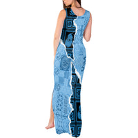 Bula Fiji Tapa Mix Christmas Tank Maxi Dress Vintage Style - Wonder Print Shop