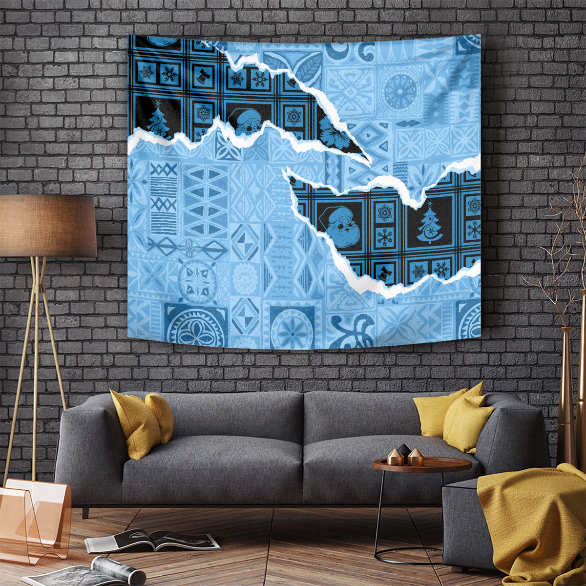 Bula Fiji Tapa Mix Christmas Tapestry Vintage Style - Wonder Print Shop