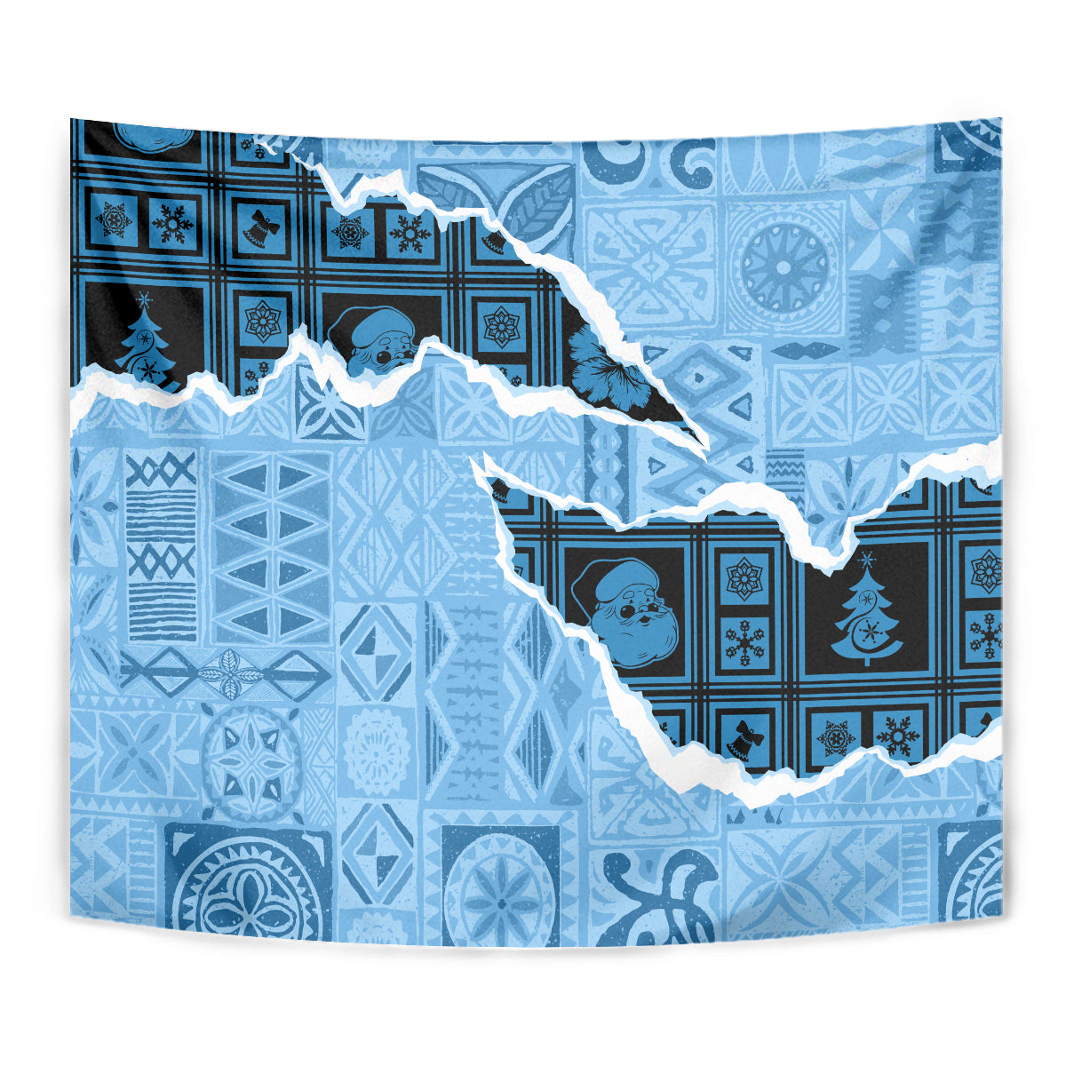 Bula Fiji Tapa Mix Christmas Tapestry Vintage Style - Wonder Print Shop