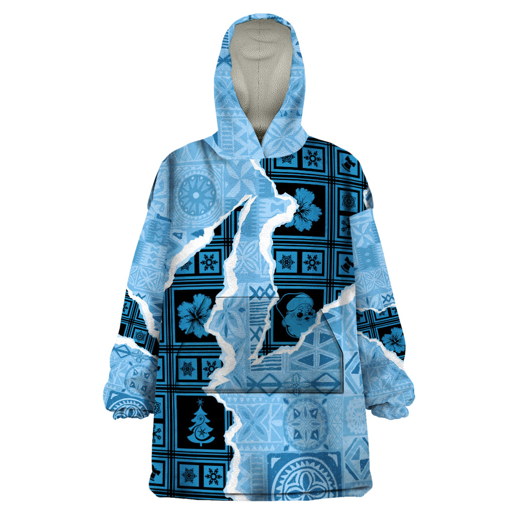 Bula Fiji Tapa Mix Christmas Wearable Blanket Hoodie Vintage Style - Wonder Print Shop