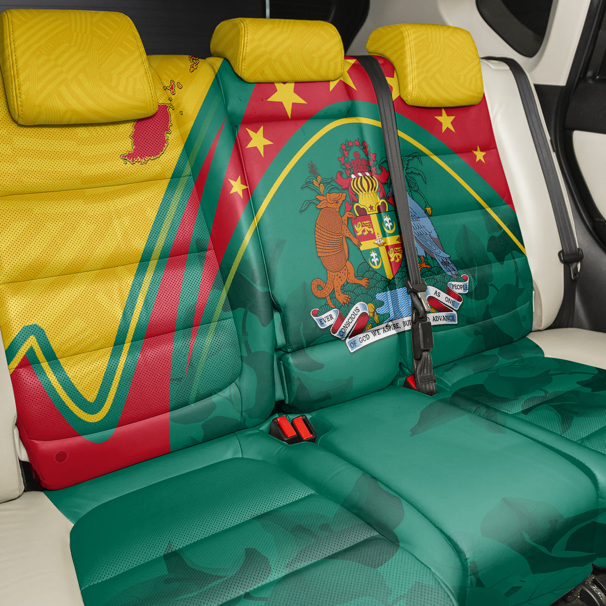 Grenada Back Car Seat Cover Stars and Bougainvillea LT7 - Wonder Print Shop