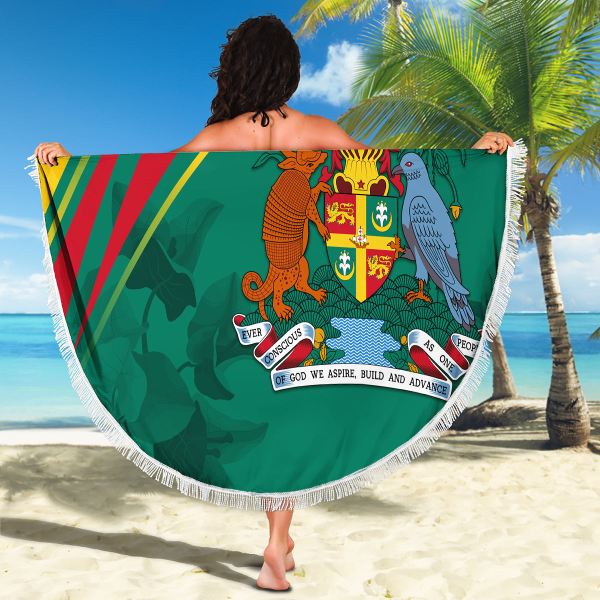 Grenada Beach Blanket Stars and Bougainvillea LT7 - Wonder Print Shop