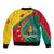 Grenada Bomber Jacket Stars and Bougainvillea LT7 - Wonder Print Shop