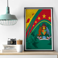 Grenada Canvas Wall Art Stars and Bougainvillea LT7 - Wonder Print Shop