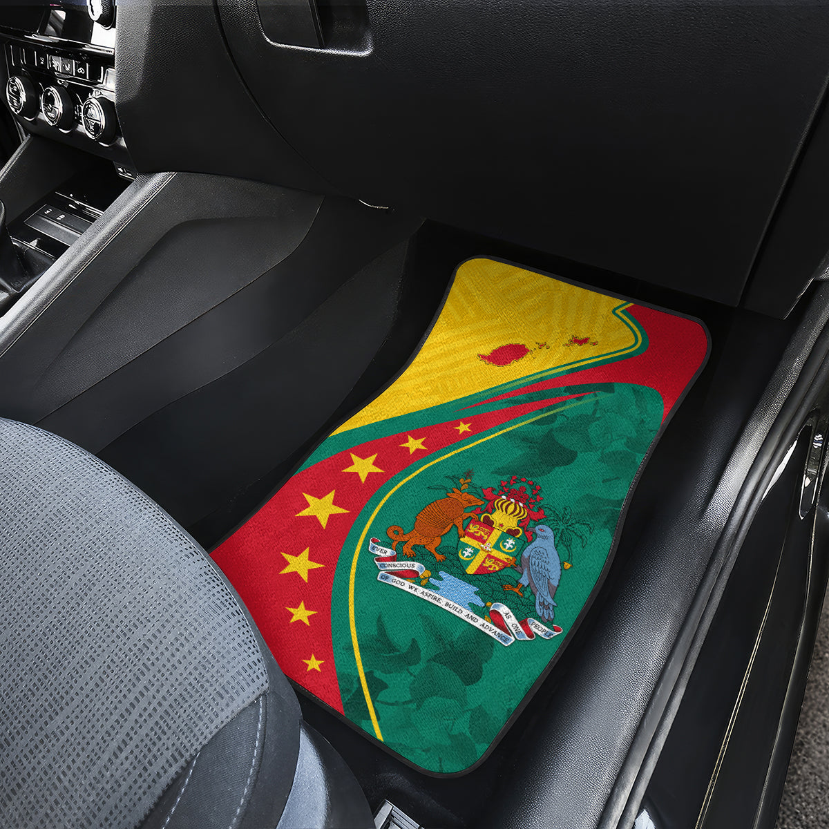 Grenada Car Mats Stars and Bougainvillea LT7 - Wonder Print Shop