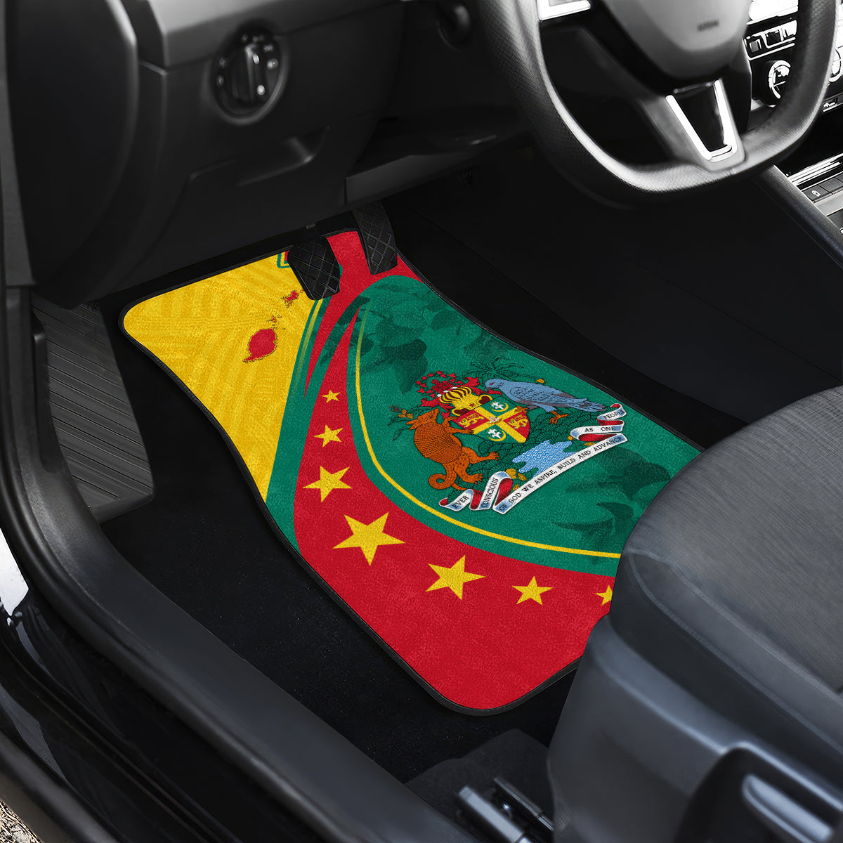 Grenada Car Mats Stars and Bougainvillea LT7 - Wonder Print Shop