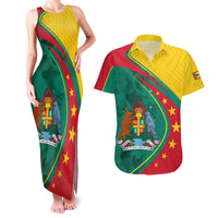 Grenada Couples Matching Tank Maxi Dress and Hawaiian Shirt Stars and Bougainvillea LT7 - Wonder Print Shop