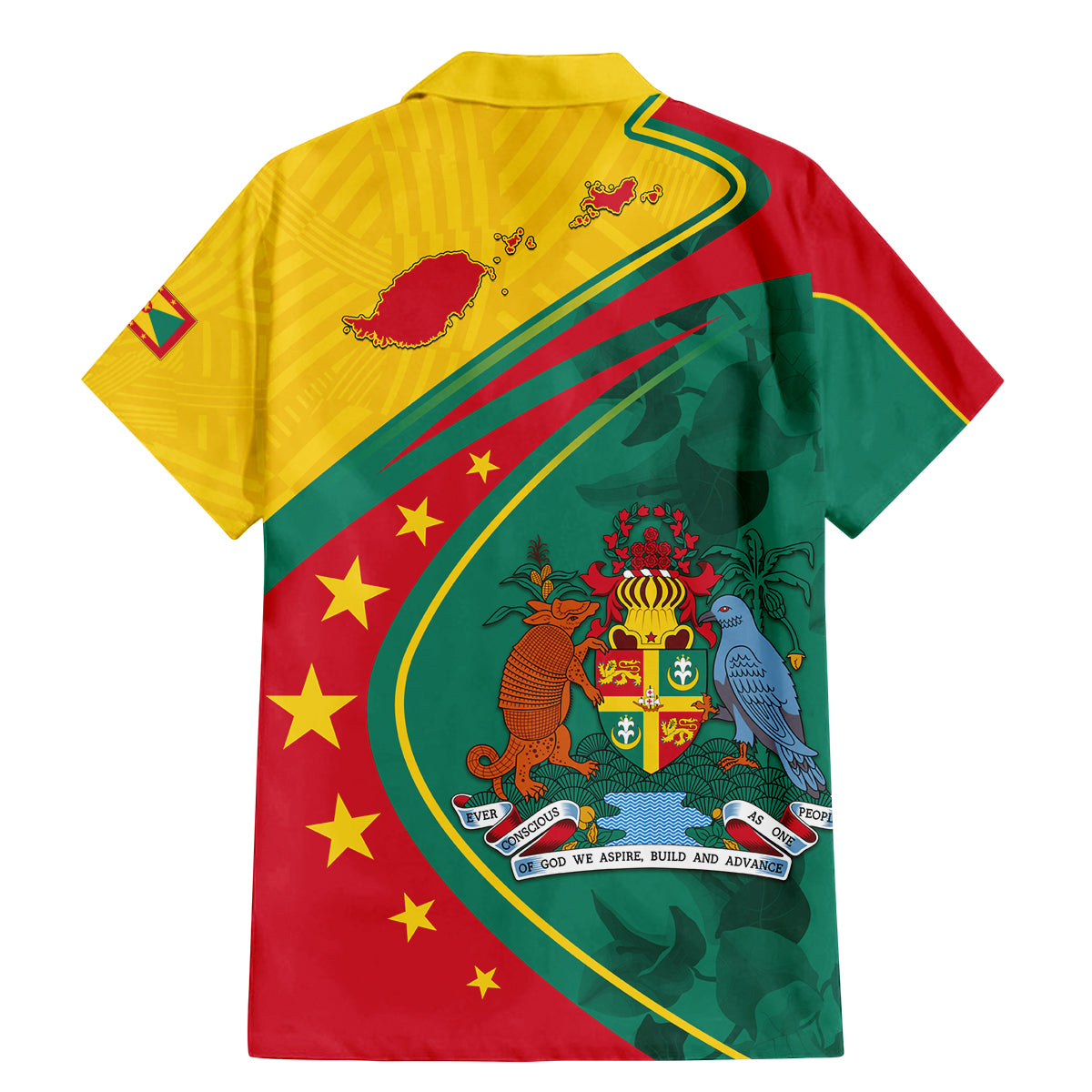 Grenada Family Matching Mermaid Dress and Hawaiian Shirt Stars and Bougainvillea LT7 - Wonder Print Shop