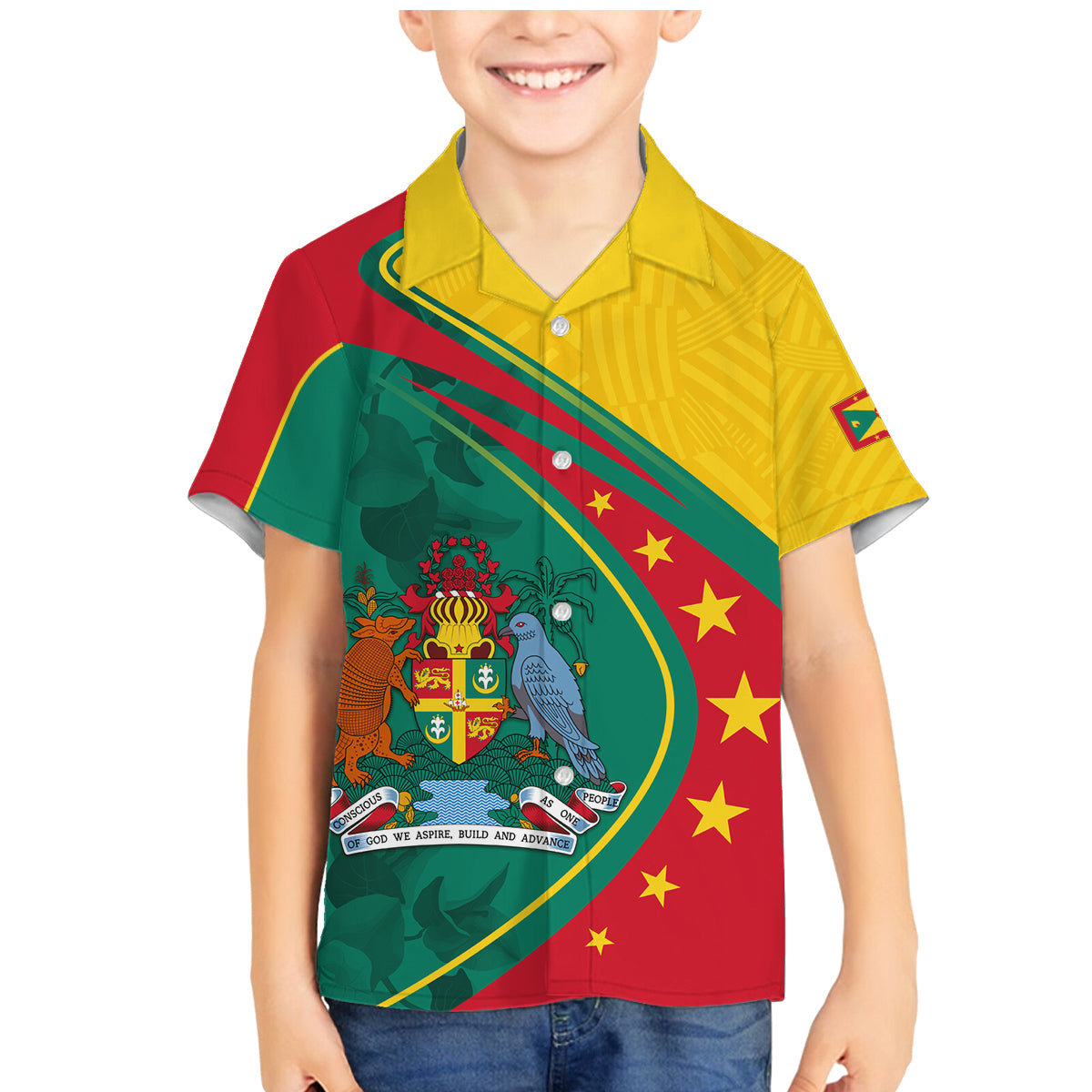 Grenada Family Matching Mermaid Dress and Hawaiian Shirt Stars and Bougainvillea LT7 - Wonder Print Shop