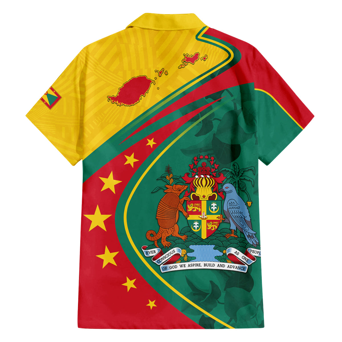 Grenada Family Matching Puletasi and Hawaiian Shirt Stars and Bougainvillea - Wonder Print Shop